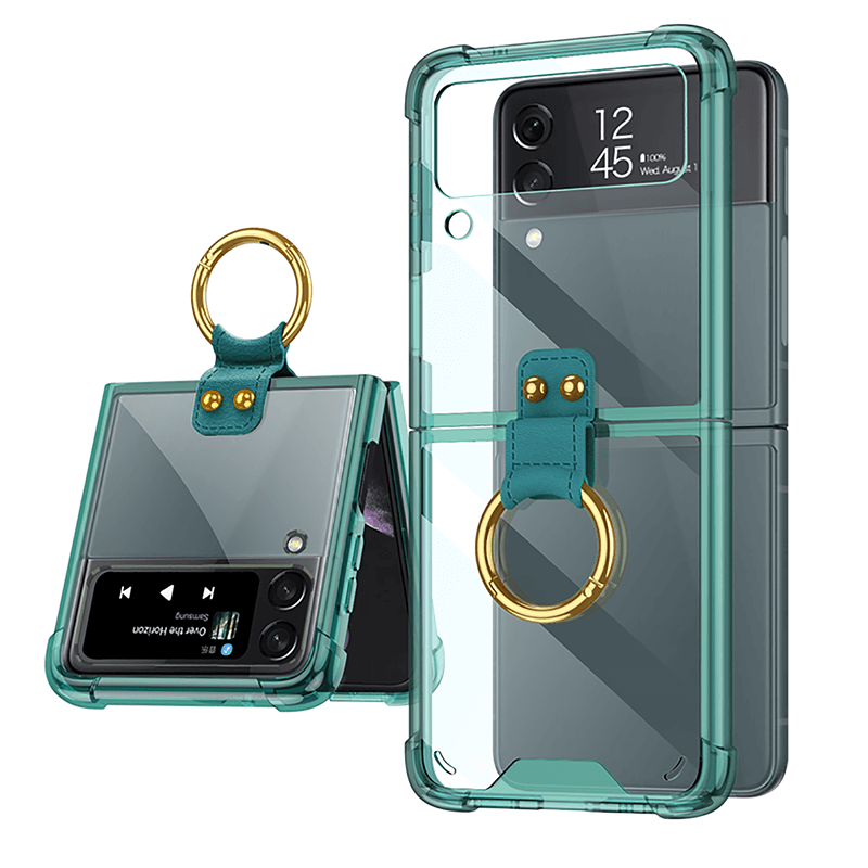 NEWEST Transparents Airbag Ring Holder Anti-knock Protection Cover For Samsung Galaxy Z Flip4 Flip3 5G