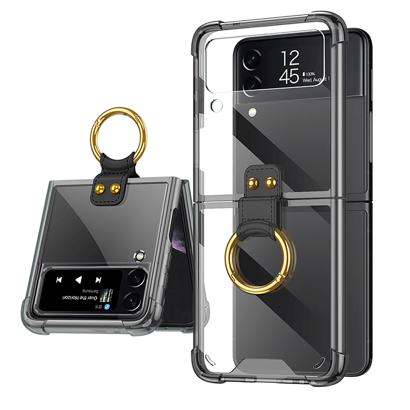 NEWEST Transparents Airbag Ring Holder Anti-knock Protection Cover For Samsung Galaxy Z Flip4 Flip3 5G