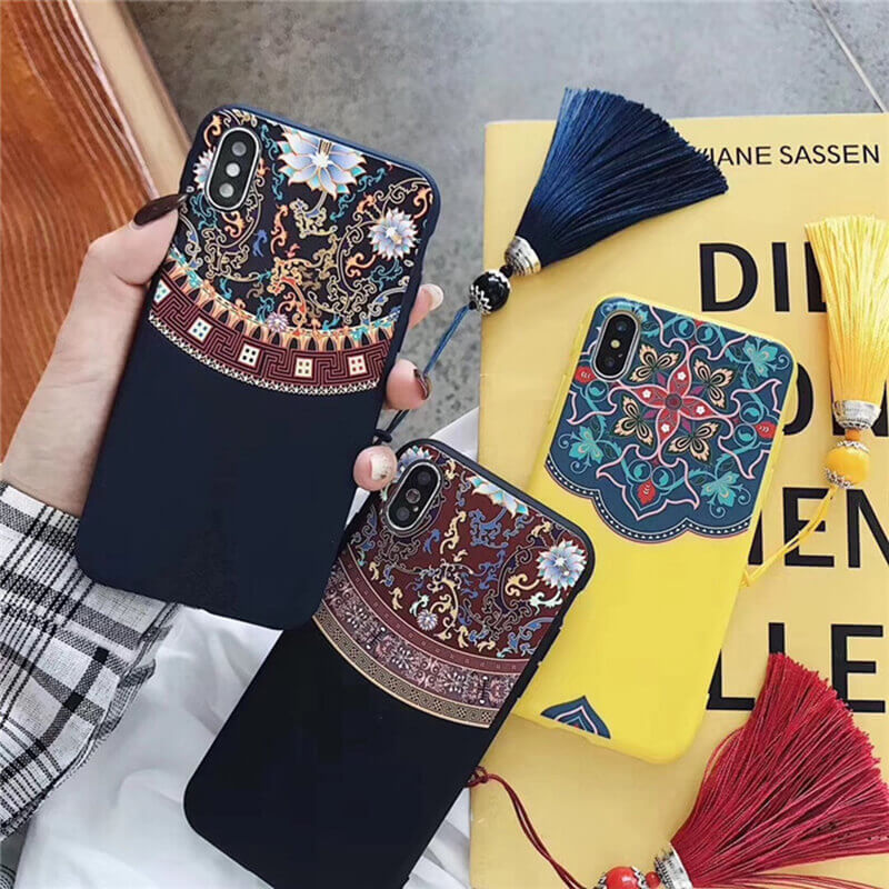 Vintage Palace Wind Tassel Phone Case For iPhone - Dealggo.com