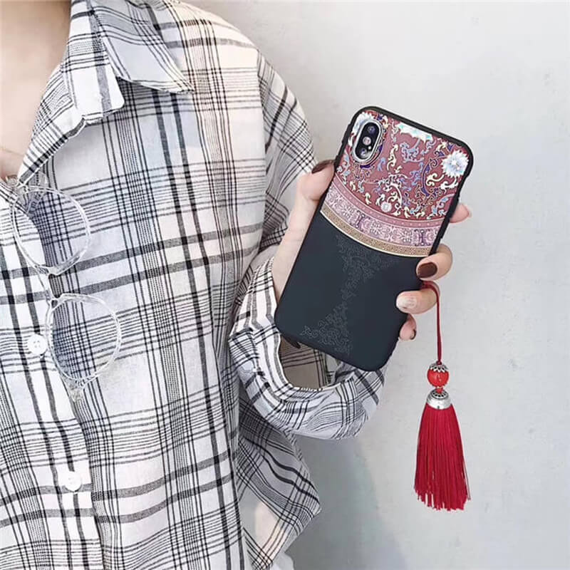 Vintage Palace Wind Tassel Phone Case For iPhone - Dealggo.com