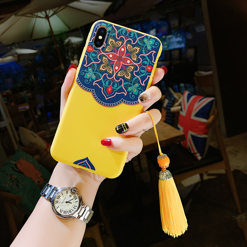 Vintage Palace Wind Tassel Phone Case For iPhone - Dealggo.com