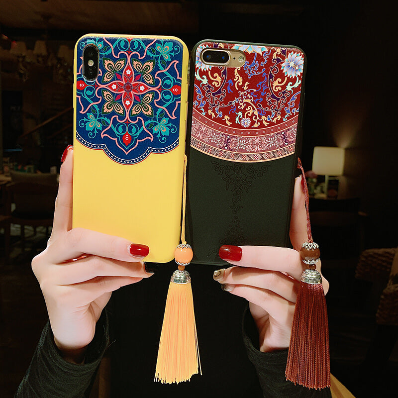 Vintage Palace Wind Tassel Phone Case For iPhone - Dealggo.com