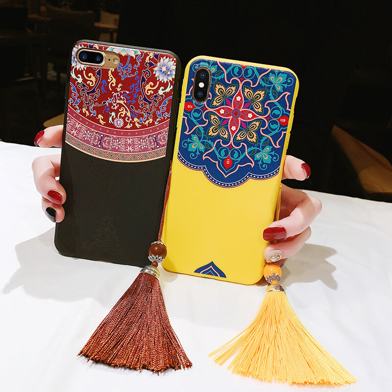 Vintage Palace Wind Tassel Phone Case For iPhone - Dealggo.com