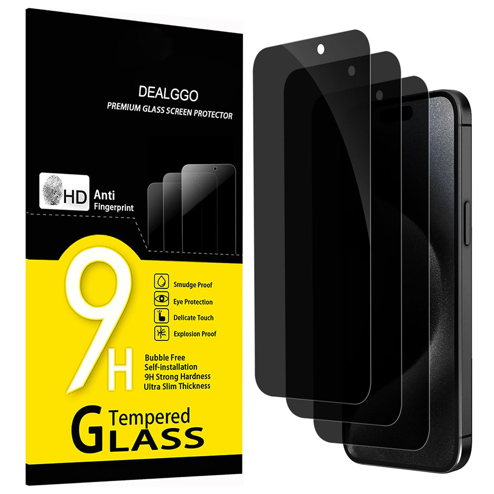 3 Pack Samsung/iPhone Screen Protector Tempered Glass, Friendly Scratch-proof, Bubble Free, Ultra Resistant