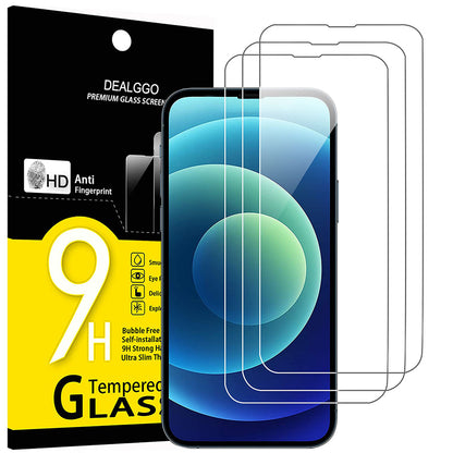 3 Pack Samsung/iPhone Screen Protector Tempered Glass, Friendly Scratch-proof, Bubble Free, Ultra Resistant