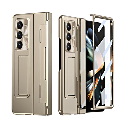 Armor Electroplated Anti-fall Protective Phone Case For Samsung Galaxy Z Fold3/4/5 With Back Screen Glass - Mycasety Mycasety