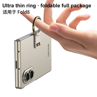 Galaxy Z Fold 8/7/6 Wide Ultra Fashion Phone Case with Built-In Tempered Glass & Ring Holder