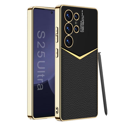 Electroplated Leather Samsung Galaxy S25 Ultra Phone Case