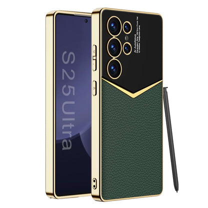 Electroplated Leather Samsung Galaxy S25 Ultra Phone Case