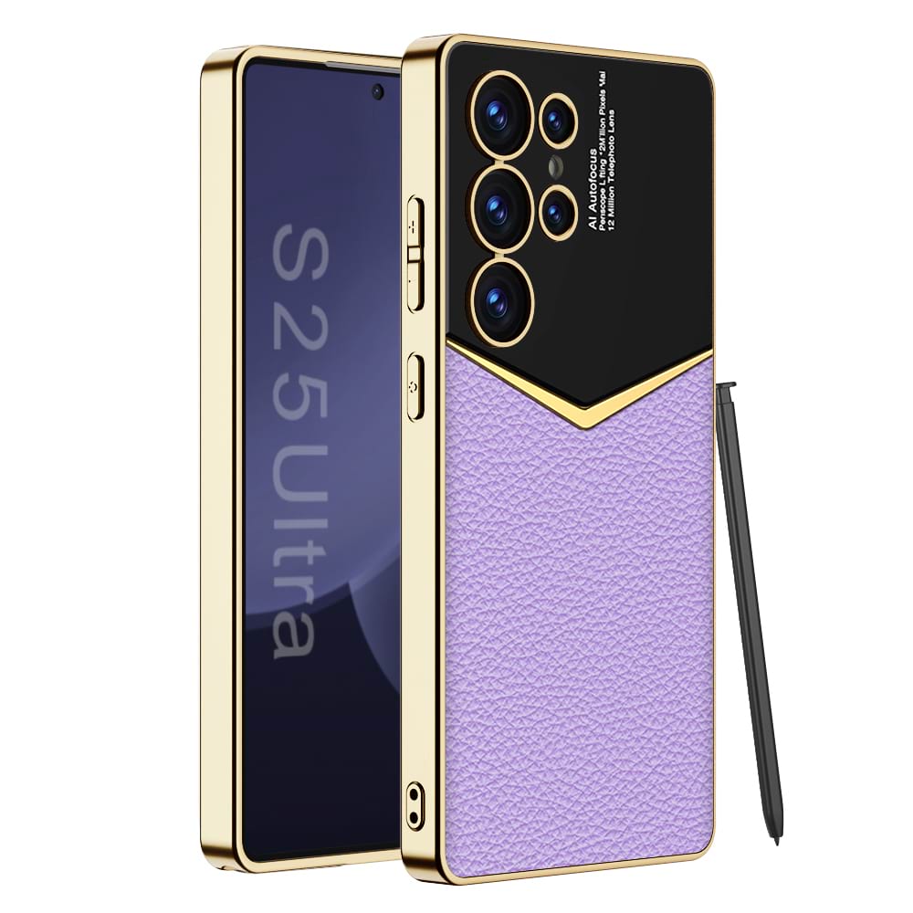 Electroplated Leather Samsung Galaxy S25 Ultra Phone Case