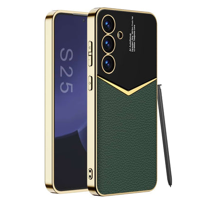 Electroplated Leather Samsung Galaxy S25 Phone Case