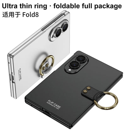 Galaxy Z Fold 8/7/6 Wide Ultra Fashion Phone Case with Built-In Tempered Glass & Ring Holder
