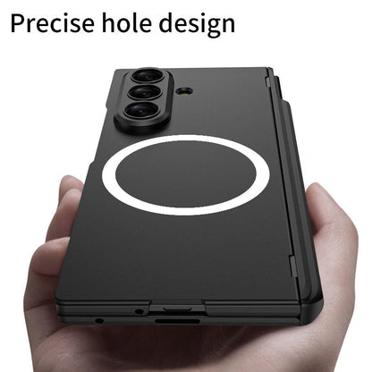 Magnetic Hinge Hidden Bracket All-included Case With Pen Box For Galaxy Z Fold