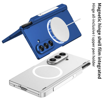 Magnetic Hinge Hidden Bracket All-included Case With Pen Box For Galaxy Z Fold