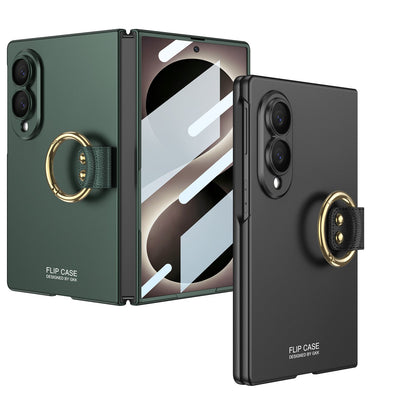 Galaxy Z Fold 8/7/6 Wide Ultra Fashion Phone Case with Built-In Tempered Glass & Ring Holder