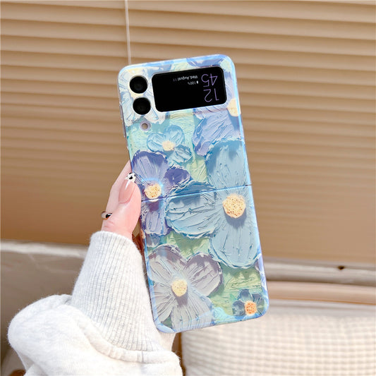 Oil Painting Flowers Case For Samsung Galaxy Z Flip4/Flip3