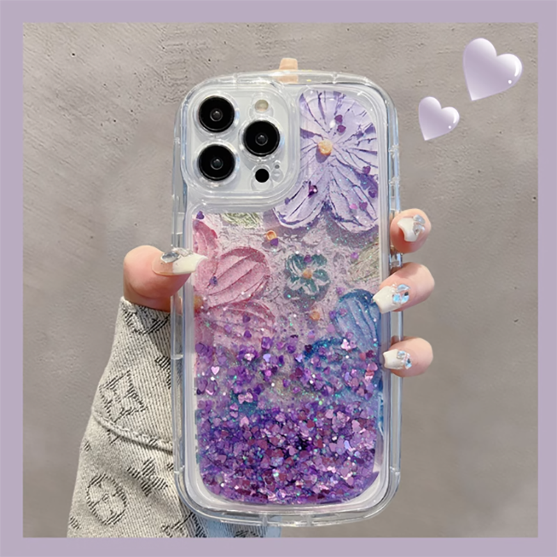 Quicksand Oil Painting Flower iPhone Case