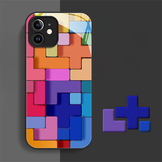 Ins Advanced Color Building Blocks iPhone Case