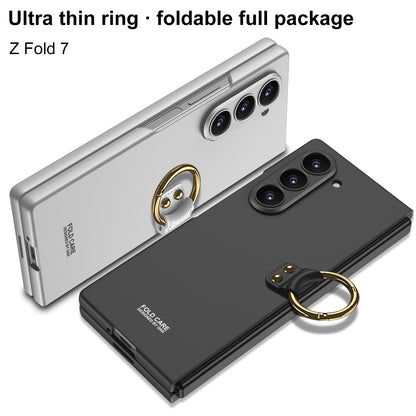 Luxury Leather Shockproof Phone Case With Back Screen Protector For Galaxy Z Fold 6/7