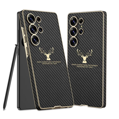 Elk Style Leather Phone Case for Galaxy S25 Ultra