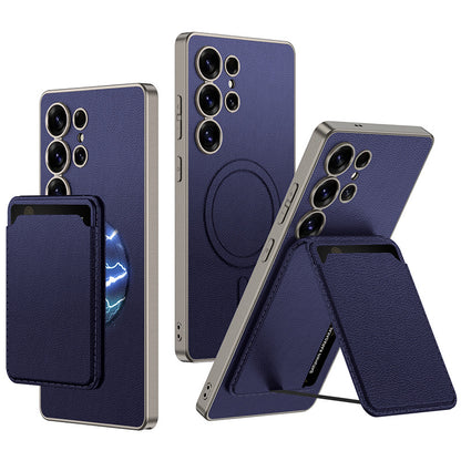 Magnetic Leather Card Holder Phone Case with Stand For Samsung Galaxy