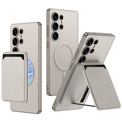 Magnetic Leather Card Holder Phone Case with Stand For Samsung Galaxy