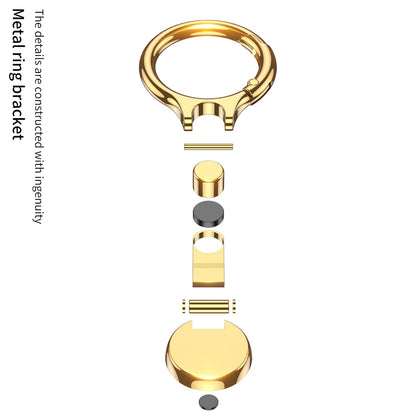 Luxury Shockproof Phone Case With Gold Ring Holder For Galaxy Z Fold 6