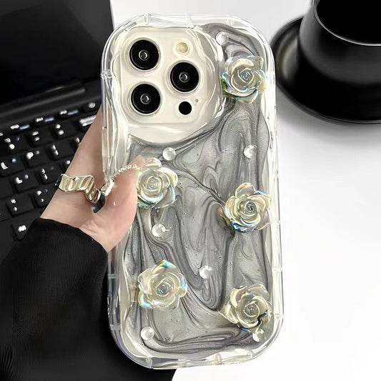 Artistic Rose Ink Painting Case for iPhone