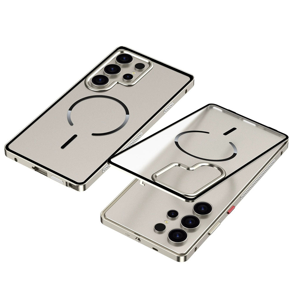 Aluminum Alloy Heat-dissipating Frosted Magnetic Phone Case For Samsung Galaxy