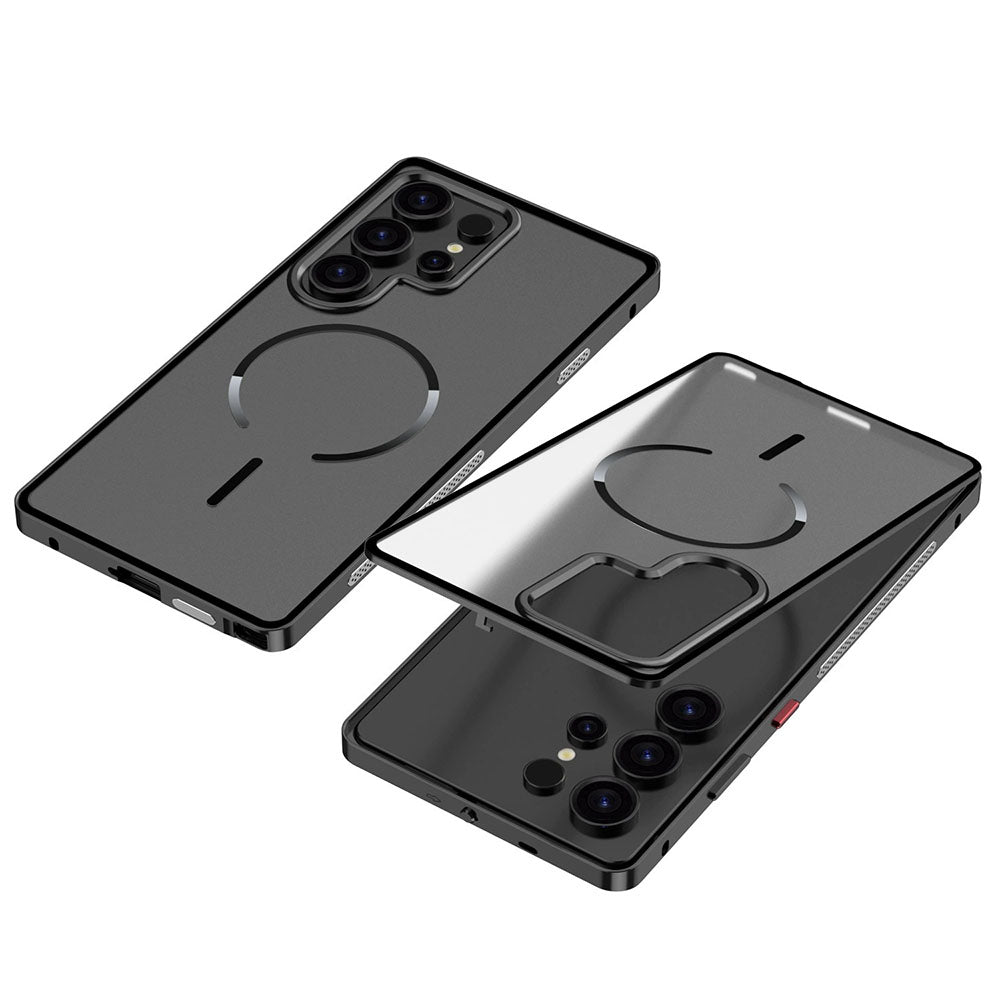 Aluminum Alloy Heat-dissipating Frosted Magnetic Phone Case For Samsung Galaxy