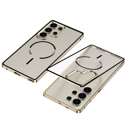 Aluminum Alloy Heat-dissipating Frosted Magnetic Phone Case For Samsung Galaxy