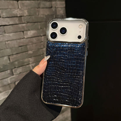 Crocodile Patterned Electroplated Phone Case For iPhone