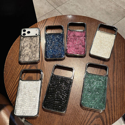 Crocodile Patterned Electroplated Phone Case For iPhone