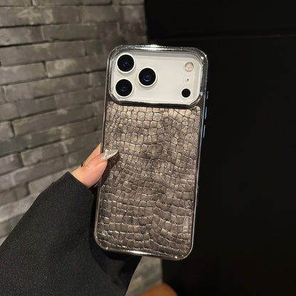 Crocodile Patterned Electroplated Phone Case For iPhone