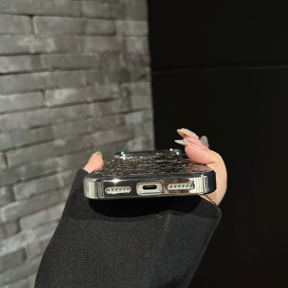 Crocodile Patterned Electroplated Phone Case For iPhone