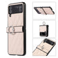 High-grade Rhombic Leather Ring Buckle For Samsung Galaxy Z Flip3/4 Case