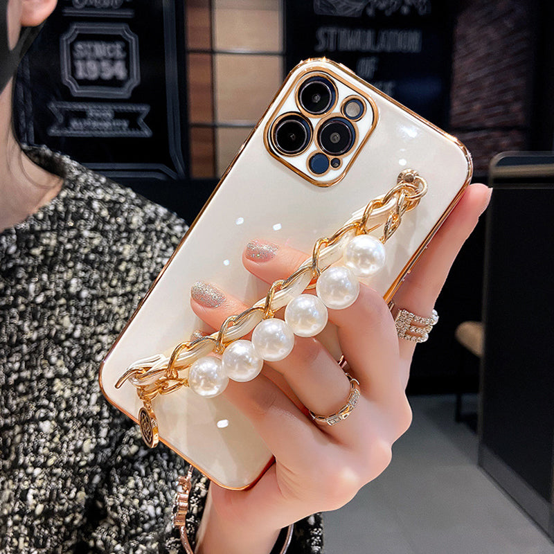 Electroplated Pearl Bracelet iPhone Case