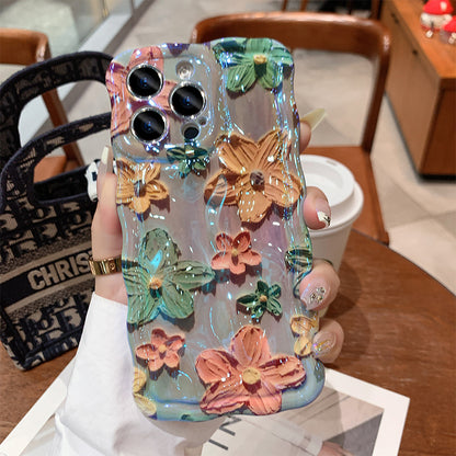 Advanced Sense Oil Painting Flower iPhone Case
