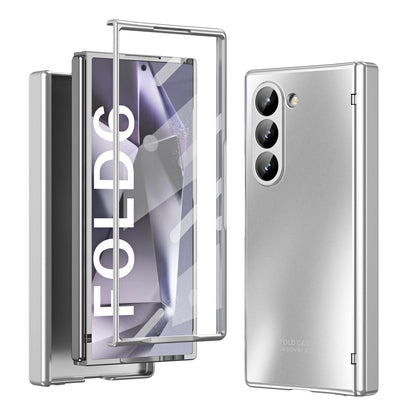 Electroplating Shockproof Phone Case With Back Screen Protector Film For Galaxy Z Fold 7/6/5/4/3