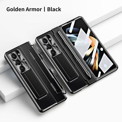 Armor Electroplated Anti-fall Protective Phone Case For Samsung Galaxy Z Fold3/4/5 With Back Screen Glass - Mycasety Mycasety