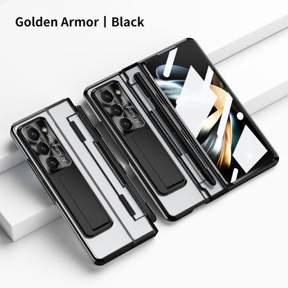 Armor Electroplated Anti-fall Protective Phone Case For Samsung Galaxy Z Fold3/4/5 With Back Screen Glass - Mycasety Mycasety