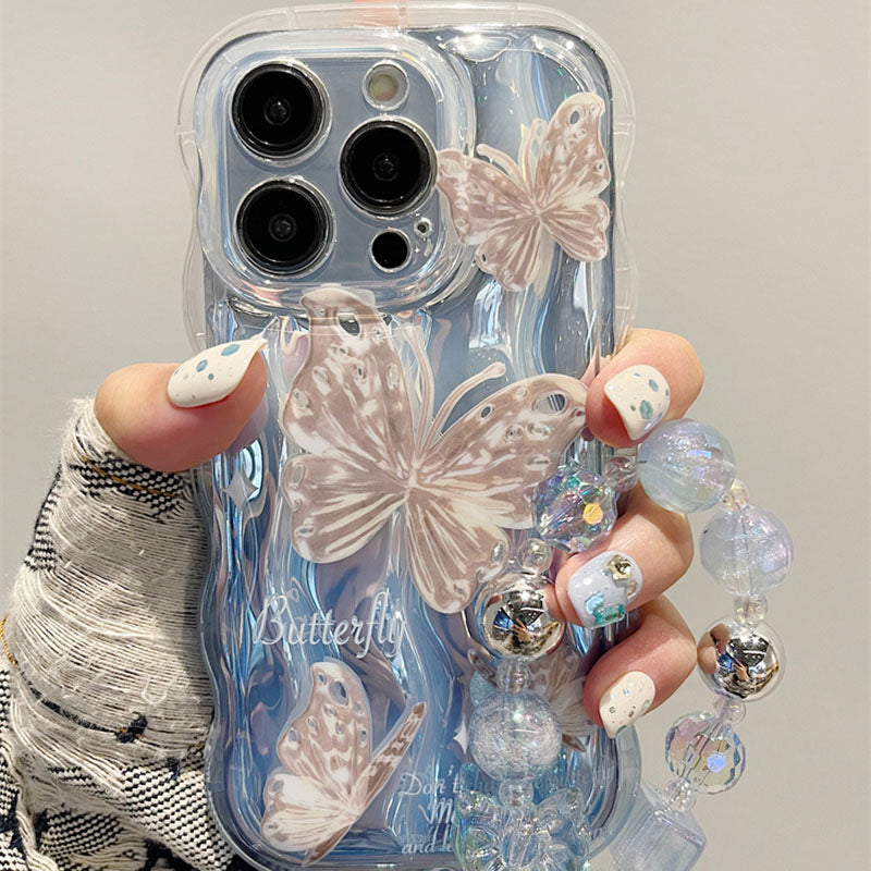 Wavy Fairy Butterfly Chain iPhone Case