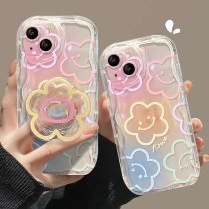 New Anti-drop Smiley Flower iPhone Case