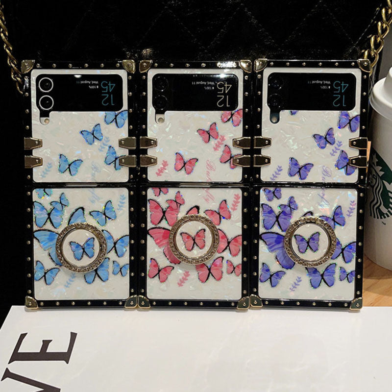 Butterfly Ring Holder For Samsung Galaxy Z Flip3 Case