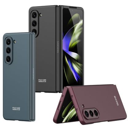 Electroplated Slim Samsung Galaxy Z Fold 5 Case with Front Screen Tempered Glass Protector - Mycasety Mycasety
