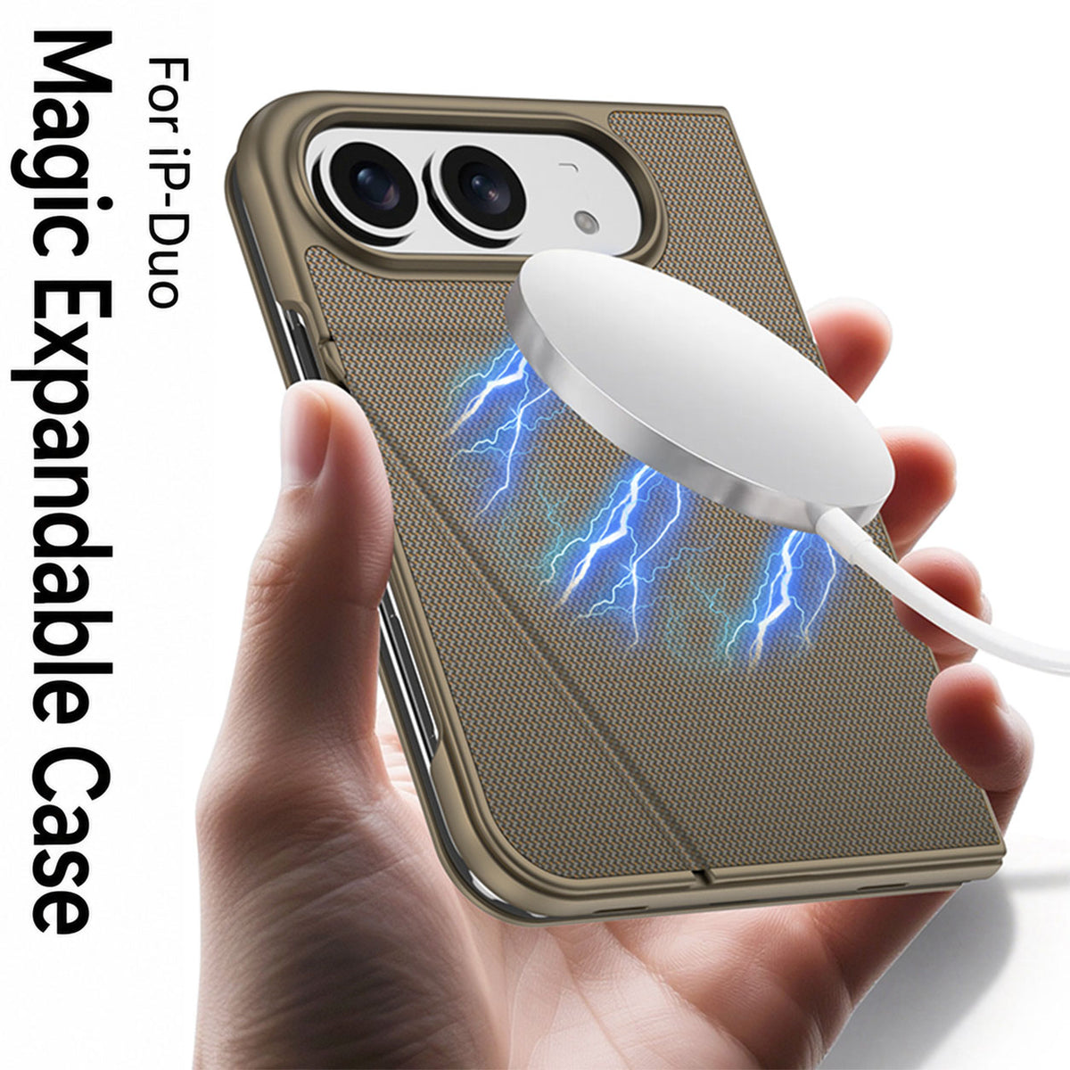 iPhone Duo | Magnetic Flip Phone Case with Expandable Cover & Built-in Folding Stand | 🔥 Limited-Time 50% OFF 🏷️🎉🥳