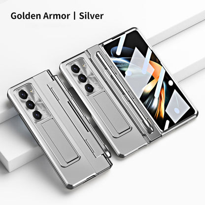 Armor Electroplated Anti-fall Protective Phone Case For Samsung Galaxy Z Fold3/4/5 With Back Screen Glass - Mycasety Mycasety