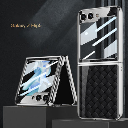 Electroplating All-inclusive Folding Screen For Samsung Galaxy Z Flip5 Case