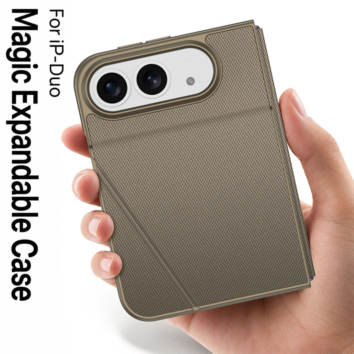 iPhone Duo | Magnetic Flip Phone Case with Expandable Cover & Built-in Folding Stand | 🔥 Limited-Time 50% OFF 🏷️🎉🥳