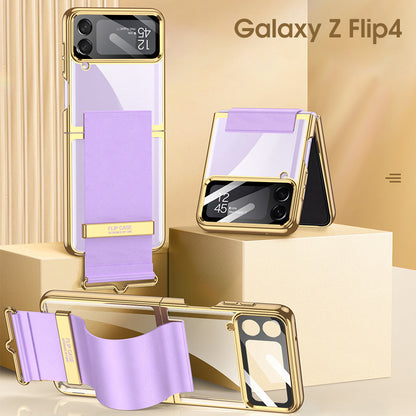 Transparent Electroplating Phantom Wristband For Samsung Galaxy Z Flip4 Case